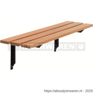 Hermeta 3007 zitbank zitdeel hout 90x25 mm meranti hardhout per meter - W20101350 - afbeelding 3