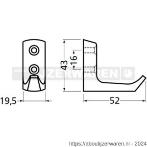 Hermeta 0031 garderobe jashaak enkel zwart EAN sticker - W20101373 - afbeelding 2