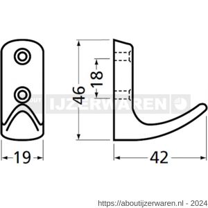 Hermeta 0035 garderobe jashaak enkel naturel - W20100790 - afbeelding 2