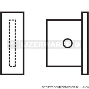 Hermeta 2655 garderobelijst eindstop lijst 2650 mat naturel - W20100360 - afbeelding 2