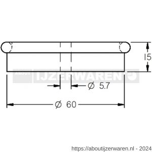 Hermeta 4765 onderlegplaat deurbuffer verhoging voor 4760 mat naturel EAN sticker - W20100117 - afbeelding 2