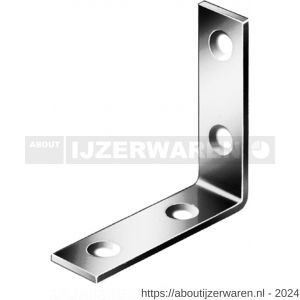 Vormann stoelhoek 80x80x18 mm verzinkt - W51000085 - afbeelding 1