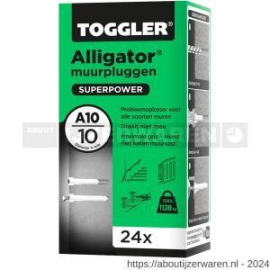 Toggler A10-24 Alligator muurplug zonder flens A10 diameter 10 mm doos 24 stuks - W32650073 - afbeelding 1