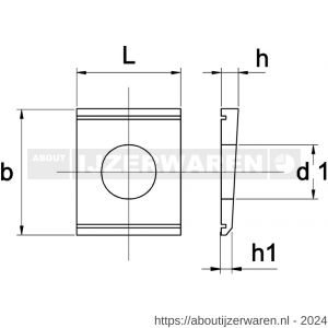 Kobout 7434VV20 hellingplaat 8 % voor U-profiel DIN 434 thermisch verzinkt - W50459830 - afbeelding 1