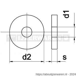 Kobout 77349VV08 sluitring voor zware toepassing DIN 7349 thermisch verzinkt - W50458339 - afbeelding 1