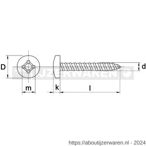 Kobout 67981EV29013 zelftappende plaatschroef pancilinderkop Philipsdrive (kruiskop) DIN 7981 galvanisch verzinkt 2,9x13 - W50453141 - afbeelding 1