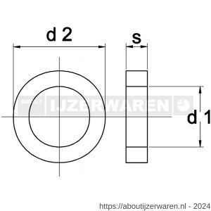 Kobout 77989EV20 sluitring voor staalconstructies DIN 7989 galvanisch verzinkt - W50458364 - afbeelding 1