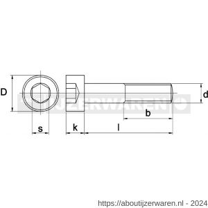 Kobout 3912ZW230120 binnenzeskantbout cilinderkop DIN 912 12.9 onbehandeld staal M30x120 - W50451744 - afbeelding 1