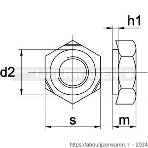 Kobout 5929ZW12 zeskantlasmoer DIN 929 onbehandeld staal - W50457496 - afbeelding 1