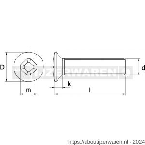 Kobout 4966A203010 metaalschroef bolverzonkenkop Philipsdrive (kruiskop) DIN 966 RVS A2 M3x10 - W50452347 - afbeelding 1