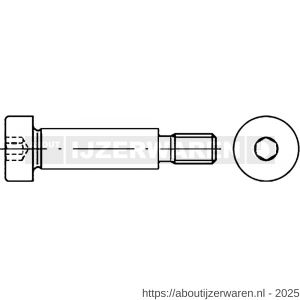 Kobout 3ISO7379-06M5016 passchroef met binnenzeskant ISO 7379 12.9 onbehandeld staal 6.5 F9x16 mm - W50485099 - afbeelding 1