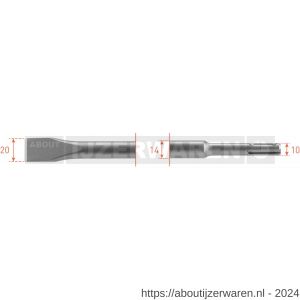 Rotec 215 SDS Plus vlakbeitel 20x250 mm - W50903484 - afbeelding 1