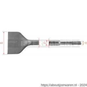 Rotec 215 SDS Plus spadebeitel 60x250 mm - W50903487 - afbeelding 1