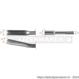 Rotec 215 SDS Plus gutsbeitel 22x250 mm - W50903489 - afbeelding 1