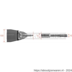 Rotec 215 SDS Plus spachtelbeitel 100x250 mm - W50903498 - afbeelding 1