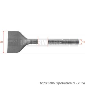 Rotec 215.1 SDS Max spadebeitel 80x300 mm - W50903513 - afbeelding 1