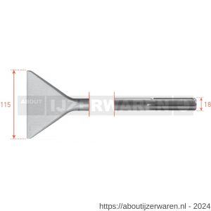 Rotec 215.1 SDS Max spadebeitel 115x350 mm - W50903514 - afbeelding 1