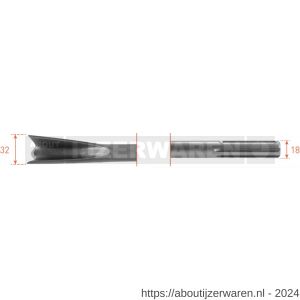 Rotec 215.1 SDS Max kanaalbeitel 32x300 mm - W50903519 - afbeelding 1