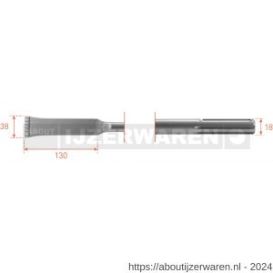 Rotec 215.1 SDS Max HM-tandbeitel 38x280 mm - W50903521 - afbeelding 1