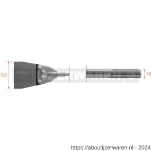 Rotec 215.1 SDS Max spachtelbeitel 152x635 mm - W50903528 - afbeelding 1