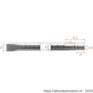 Rotec 215.3 zeskant vlakbeitel 19/16,5x35 mm 25x400 mm - W50903539 - afbeelding 1