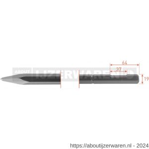 Rotec 215.35 zeskant puntbeitel met uitsparing 19 mm L=600 mm - W50903549 - afbeelding 1