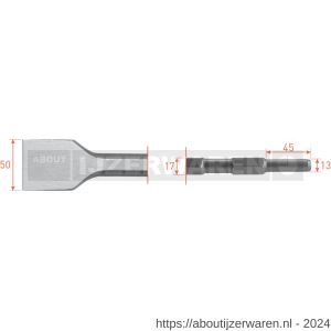 Rotec 215.5 zeskant spadebeitel 17/13x45 mm 50x280 mm - W50903569 - afbeelding 1