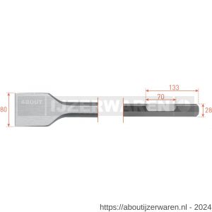 Rotec 215.6 zeskant spadebeitel met uitsparing 28 mm 80x400 mm - W50903578 - afbeelding 1