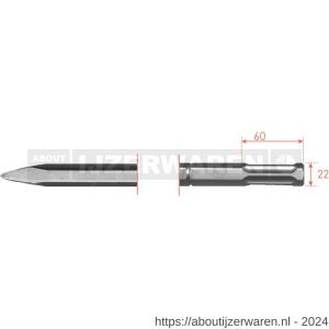 Rotec 215.65 zeskant puntbeitel 22 mm L=360 mm - W50903580 - afbeelding 1