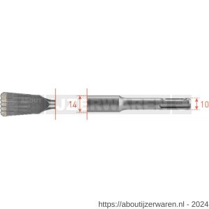 Rotec 216 SDS Plus patentvoegbeitel kort 32x125x6 mm - W50903586 - afbeelding 1