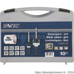 Rotec 527 gatzagenset 527 Loodgieter 10 delig diameter 19-64 mm - W50907292 - afbeelding 2