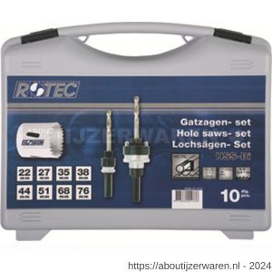 Rotec 527 gatzagenset 527 Elektricien 10 delig diameter 22-76 mm - W50907293 - afbeelding 2