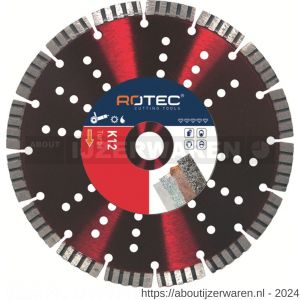 Rotec 707 diamantzaagblad Raptor 7 K12 diameter 180x2,2x22,2 mm - W50909692 - afbeelding 1