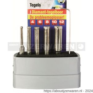 Rotec 758.9 diamant tegelboor set 6 delig 758 5-12 mm met inbussleutel - W50909927 - afbeelding 1