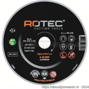 Rotec 786 doorslijpschijf ALU diameter 125x1,3x22,2 mm set 25 stuks - W50910359 - afbeelding 1