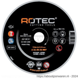 Rotec 789 afbraamschijf staal diameter 230x7,0x22,2 mm set 10 stuks - W50910363 - afbeelding 1