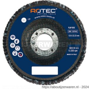 Rotec 796 lamellenschijf Gold-Line diameter 125x22,2 K80 set 10 stuks - W50910370 - afbeelding 1