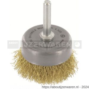 Rotec 798 komborstel op stift diameter 6 mm gegolfd messingdraad diameter 50x0,20 mm - W50910400 - afbeelding 1