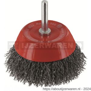 Rotec 798 komborstel op stift diameter 6 gegolfd staaldraad diameter 75x0,30 mm - W50910401 - afbeelding 1