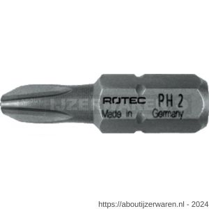 Rotec 800 schroefbit Basic C6.3 Phillips PH 2-Rx25 mm gereduceerd set 10 stuks - W50910430 - afbeelding 1