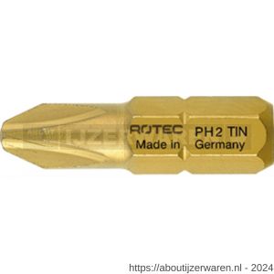 Rotec 800 schroefbit TiN C6.3 Phillips PH 1x25 mm set 10 stuks - W50910435 - afbeelding 1