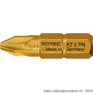 Rotec 803 schroefbit TiN C6.3 Pozidriv PZ 2x25 mm set 10 stuks - W50910480 - afbeelding 1