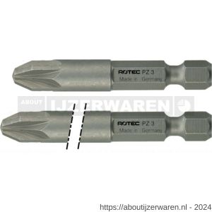 Rotec 805 krachtbit Basic E6.3 Pozidriv PZ 2x70 mm set 10 stuks - W50910501 - afbeelding 1