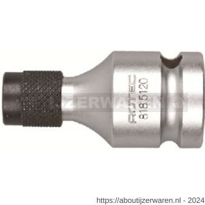 Rotec 818 bithouder 1/4 inch C6.3 met snelspan opname binnen vierkant 1/4 inch - W50910802 - afbeelding 1