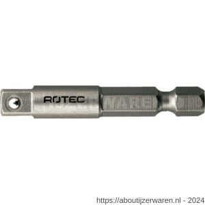 Rotec 820 adapter E6.3 > vierkant 1/4 inch met kogel L=50 mm set 10 stuks - W50910881 - afbeelding 1