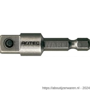 Rotec 820 adapter E6.3 > vierkant 3/8 inch met stift L=50 mm set 10 stuks - W50910884 - afbeelding 1