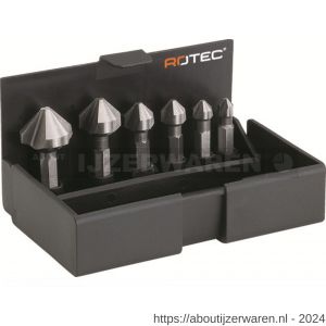 Rotec 319 verzinkfrezenset 319 6 delig M3-M10 diameter 6,3-20,5 mm - W50911251 - afbeelding 1