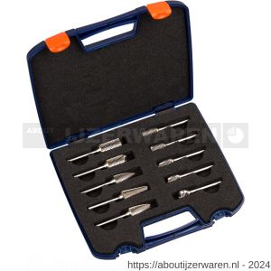 Rotec 430 stiftfrezenset 10 delig Z6 A, B, C, D, E, F, G, H, L en M diameter 12,7 mm - W50911281 - afbeelding 1