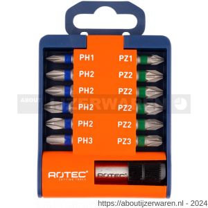 Rotec 827 bit- en bithouder-set Opti-Line bits PH-PZ 13 delig - W50911658 - afbeelding 1