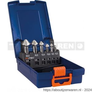 Rotec 407 verzinkfreesset 407 HSS-G 6 delig M3-M10 diameter 6,3-20,5 mm - W50911254 - afbeelding 1